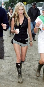 Kate Moss con stivali Hunter, Coachella